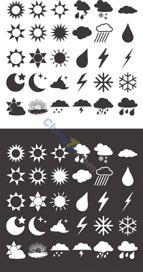 天气预报图标矢量素材